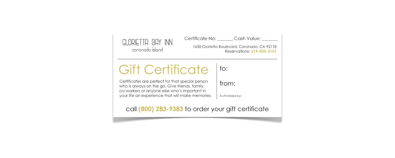 Hotel Gift Certificate Voucher